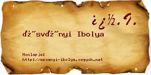 Ásványi Ibolya névjegykártya